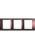 Рамка Unica Хамелеон MGU6.006.851 3-постовая горизонтальная, терракотовый/белый