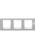 Рамка Unica Хамелеон MGU6.006.865 3-постовая горизонтальная, серый/белый