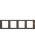 Рамка Unica Хамелеон MGU6.008.871 4-постовая горизонтальная, какао/белый