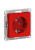 Розетка AtlasDesign ATN002045 с заземлением со шторками, красный
