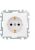 Розетка Bylectrica штепсельная с заземляющим контактом, скрытой установки (без шторок), 16А, белый (PC16-525)