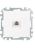 Розетка Bylectrica телефонная четырехконтактная, скрытой установки, 1xRJ-11, белый (TP4-037)