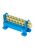 Шина "0" N (6х9мм) 8 отверстий латунь изолятор тип "Стойка" на DIN-рейку розничный стикер EKF PROxima,  синий (sn0-63-8-sb-r)