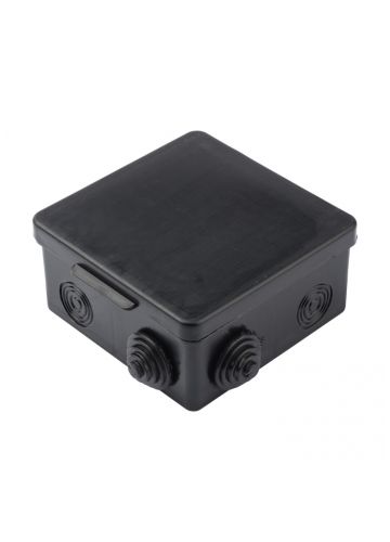 Коробка распаячная КМР-030-014 с крышкой (100х100х50), 8 мембр. вводов чёрная IP54 EKF (plc-kmr-030-014-b)