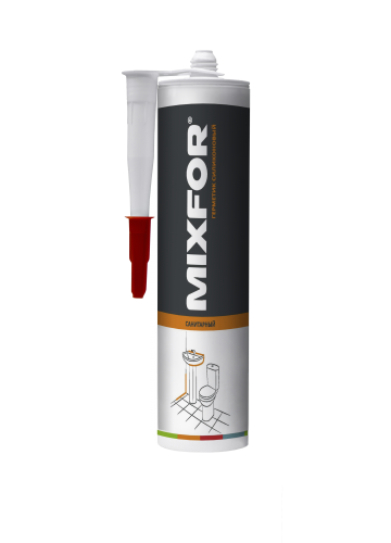 Герметик силиконовый санитарный MIXFOR Sanitary, 260 мл, белый (H3737)
