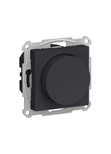 Светорегулятор (диммер) AtlasDesign поворотно-нажимной, 630 Вт, мех., карбон (ATN001036)