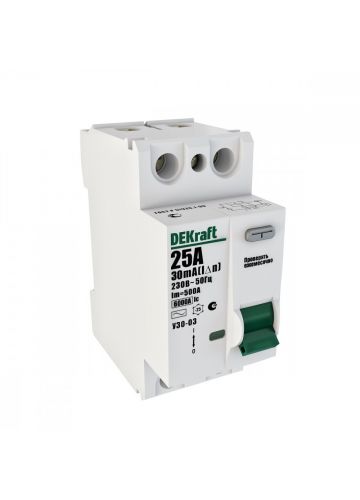 Выключатель дифференциального тока Dekraft 2P 100А 30мА тип AC УЗО-03 6кА (14059DEK)