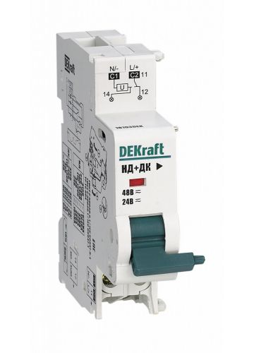 Расцепитель независимый DEKraft c доп. контактом 24В, 48В AC_DC для ВА-101 нов. (18103DEK)
