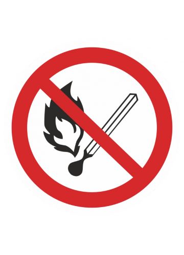 Наклейка "Запрещается пользоваться открытым огнем и курить" Р02 (200х200 мм) EKF PROxima (an-3-08)