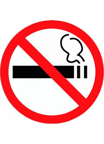 Наклейка информационная 13 "Не курить" маленькая 031011010 100х100 мм, материал пленка