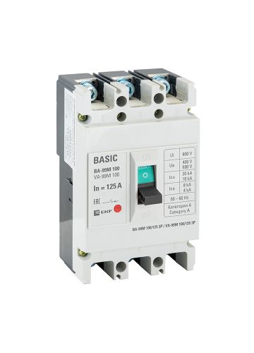 Выключатель автоматический ВА-99М 100/125А с электромагнитным расцепителем EKF PROxima (mccb99-100-125m-ma)