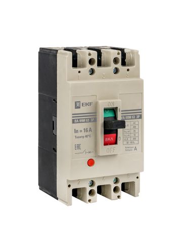 Выключатель автоматический ВА-99М 63/16А 3P 25кА EKF PROxima (mccb99-63-16m)
