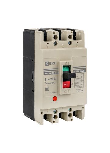 Выключатель автоматический ВА-99М 63/20А 3P 25кА EKF PROxima (mccb99-63-20m)