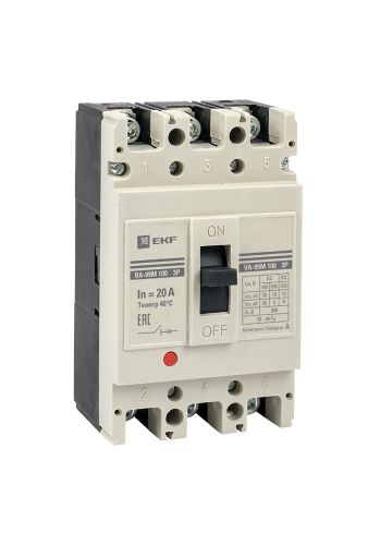 Выключатель автоматический ВА-99М 100/20А 3P 35кА EKF PROxima (mccb99-100-20m)