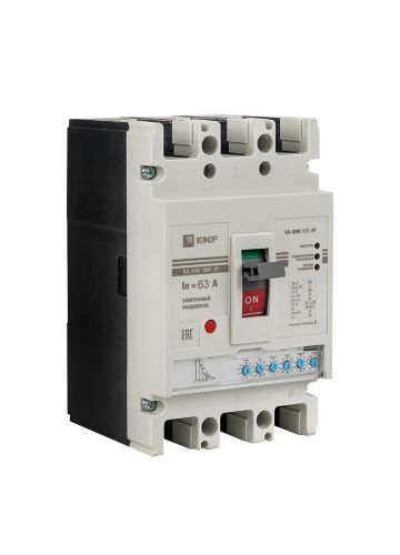 Выключатель автоматический ВА-99М 100/ 63А 3P 50кА с электронным расцепителем EKF PROxima (mccb99-100-63me)