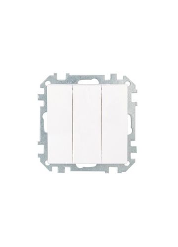 Выключатель BYlectrica трехклавишный скрытой установки, 10А, белый (C05-10-529)