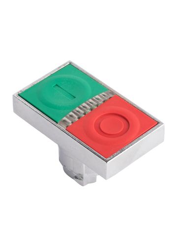 Исполнительный механизм кнопки XB4 "пуск-стоп" плоский возвратный без фиксации, с подсветкой, красно-зеленый EKF PROxima (XB4BL84)