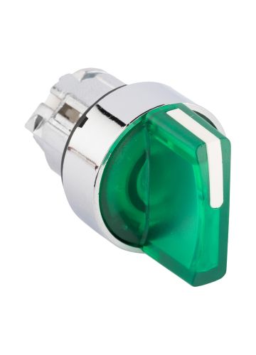 Исполнительный механизм переключателя ХB4 на 2 положения с фиксацией, с подсветкой, с короткой ручкой, зеленый EKF PROxima (XB4BD2FL-G)