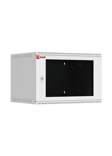 Шкаф телекоммуникационный настенный 6U (600х450) дверь стекло, Astra серия EKF PROxima (ITB6G450)