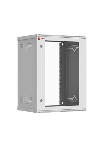 Шкаф телекоммуникационный настенный разборный 15U (600х350) дверь стекло, Astra серия EKF PROxima (ITB15G350D)