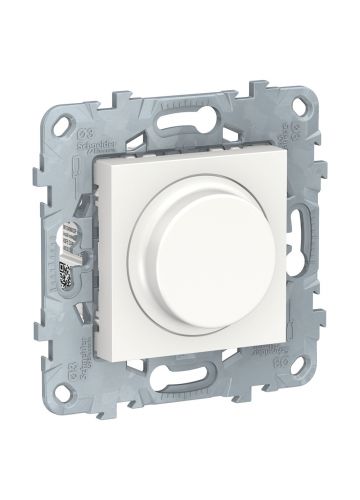 Светорегулятор UNICA NEW LED NU551618 Wiser поворотно-нажимной, универсальный 7-200Вт, белый