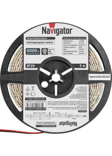 СД Лента Navigator 71768 NLS-5050СW60-14.4-IP20-12V R5