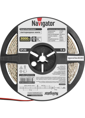 СД Лента Navigator 71410 NLS-3528WW120-9.6-IP20-12V R5