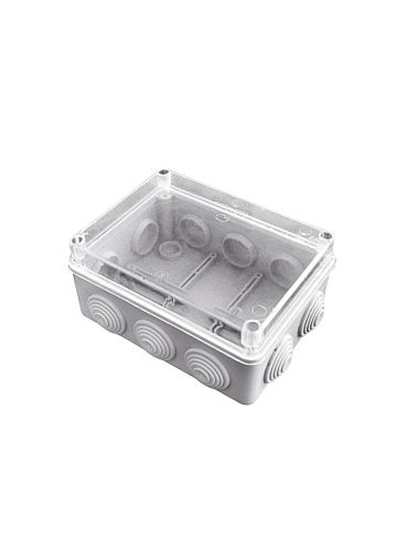 Коробка распаячная КМР-050-041пк пылевлагозащищенная,10 мембранных вводов, уплотнительный шнур, прозрачная крышкой (150х110х70)  EKF PROxima (plc-kmr-050-041pk)