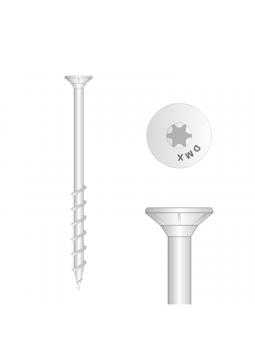 GS 08080 Шуруп для пенобетона, потай 8x80 (100 шт./уп.) (цена за 1 шт.) (3610808)