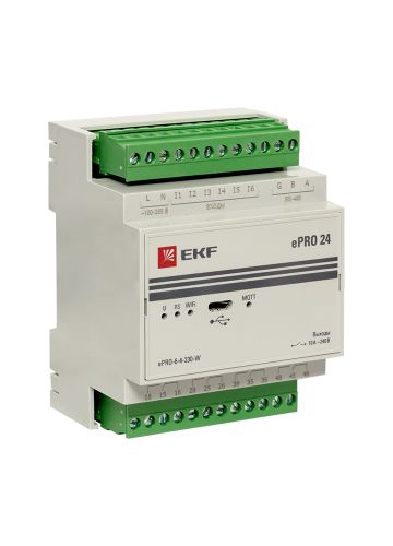 Контроллер базовый ePRO 24 удаленного управления 6вх4вых 230В WiFi EKF PROxima (ePRO-6-4-230-W)